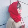 Invierno Lana Cuello Manga Grueso Cachemira Cuello con Gorro Coreano Unisex Una Pieza Suéter Calentador de Orejas