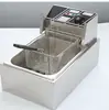 Fritadeira comercial cozinhador de macarrão aquecimento elétrico multifuncional barraca de frango frito cilindro único fritadeira elétrica máquina de cozinhar kwantung pequena fritadeira