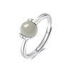 Anillo de plata S925 con ágata roja del sur, joyería de moda para mujer, pequeño anillo de encaje rojo redondo, joyería artesanal de esmalte.