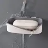 Jabonera Inclinada Jabonera sin Clavos Ventosa de Drenaje Estante de Jabón para Baño Montado en Pared Estante de Jabón Almacenamiento para Baño