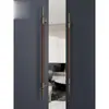 Manija de Puerta de Madera Maciza China Color Nogal Negro Hotel Club Caja Moderna Acero Inoxidable Manija de Puerta Corredera de Cristal