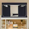 Novo Modelo 2026 Estilo Simples Cor Sólida Mosquiteiro para Cama Beliche para Estudantes, Cama Inferior 90*190*90cm, Estilo Simples Azul Marinho