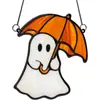 Atrapasol Halloween Nuevo Producto Transfronterizo Fantasma Lindo Acrílico Fantasma 2D Decoración Colgante para Ventana de Jardín Decoración del Hogar