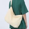 Estilo coreano estilo preguiçoso grande capacidade crossbody largo alça de ombro saco de lona Estudantes universitários japoneses classe Schoolbag bolsa de ombro único para as mulheres