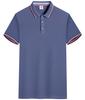 Camisa polo com logotipo personalizado, lapela, fio tingido, manga curta, roupa de trabalho de verão para homens e mulheres, camisa cultural personalizada
