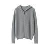 Cárdigan de Cachemira para Mujer 100% Cachemira Pura Casual Más Fácil de Combinar Casual Color Sólido con Capucha Suéter de Punto Ropa Exterior