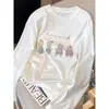Modelo nuevo 2026, súper elegante, ligero, camiseta de manga larga de algodón puro para mujeres de talla grande, corte holgado, con un diseño único