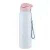 Nova Caneca Térmica Simples e Criativa de Aço Inoxidável 304 Portátil Tampa Pop-Up Garrafa de Água Esportiva Copo Pop-Up para Esportes ao Ar Livre