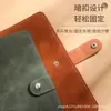 Livro de Orçamento em Dinheiro de Folha Solta A6 Caderno A7 Couro Macio Pu Livro de Contas Manual Capa de Fichário A5 Personalizada em Relevo