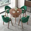 Mesa Redonda de Comedor de Madera de Caucho Estilo Nórdico con Almacenamiento de Doble Capa, Adecuada para Apartamentos Pequeños, Mesa de Comedor de Madera Maciza, Muebles de Mesa Redonda para Reuniones