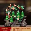 Decoração de cabaça Wufu linmen estilo chinês para casa, sala de estar, armário de vinhos, artesanato em resina, atacado de fábrica