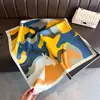 Bufanda de Seda de Moda con Estampado de Caballos y Bloques de Color, Chal de Alta Gama, Bufanda para el Cuello con Protección Solar, Pañuelo Cuadrado Pequeño, Pañuelo para la Cabeza, Bufanda para Mujer