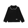 Suéter de Invierno para Niñas Wuli Bu Yi Nuevo Estilo Francés Cálido Top Ajustado con Solapas Ropa Elegante para Niños