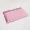 Caja de joyería rosa tamaño pequeño terciopelo anillo pendientes de botón placa placa vacía expositor de joyería caja de almacenamiento de joyería bandeja