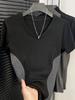 Nueva Camiseta de Manga Corta con Cuello en V Personalizada para Verano 2025, Versátil Elegante de Color Contrastante, Top Sexy Delgado Estilo Lustre Puro para Mujer