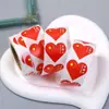 Pegatinas de Banderas Nacionales Enrolladas, Pegatinas de Corazón, Bandera Roja de Cinco Estrellas, Bandera Roja Pequeña, Pegatinas Faciales para Jardín de Infancia de Niños, Pegatinas Impermeables con Forma de Corazón para el Día Nacional