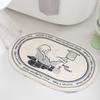 Lavable a máquina inodoro absorbente pareja baño individual puerta mascota cachemir suave alfombrilla antideslizante sin pelusa