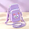 Bolsa de almacenamiento portátil para viajes al aire libre, riñonera para teléfono cruzada, monedero de silicona, tarjetero, organizador de auriculares y lápiz labial