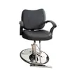 Sillón de barbero ajustable con reposabrazos giratorios, silla de salón moderna minimalista, silla de peluquería de cuero PU