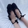 Calcetines de encaje con diseño de hongos para barco calcetines cortos JK de niña con lazo calcetines cortos Lolita a juego calcetines básicos para barco