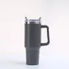 Copo Térmico Personalizado W para Viagem, 40oz, Grande Capacidade, com Alça, Porta-Copos de Carro, Dupla Camada de Aço Inoxidável, Copo de Gelo com Canudo