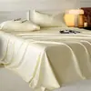 Lençol de solteiro 60S Tencel de algodão, ultra macio e sedoso, cor sólida, lençol com elástico de peça única e fronha de Lyocell