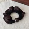 Tela de Leopardo a la Moda Goma para el Cabello Estilo Maillard Perla Redonda Cuerda de Cabello de Gama Alta Banda Elástica Goma para Moño Elegante de Mujer