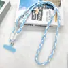Novo Cordão para Celular Colorido Trançado Pendurador Transversal para Pescoço Corda de Cordão Anti-Perda para Celular Longa