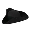 Nuevo sombrero de pirata caribeño transfronterizo para hombres y mujeres, Halloween cosplay sombrero de capitán de moda con borde dorado y pluma