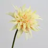 Flor de Dalia Individual de PU para Arreglos Florales de Boda, Decoración del Hogar, Fotografía, Flor Artificial para Decoración de Mesa, Crisantemo Vintage