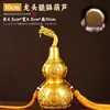 Calabaza de Latón con Cabeza de Dragón y Pixiu para Atraer Riqueza, con Borlas de Pompones, Adorno de Calabaza de Cobre para el Hogar, Sala de Estar, Oficina, Artículo de Manualidad