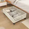 Estante de almacenamiento debajo de la cama, organizador de ropa, caja de almacenamiento debajo de la cama, gabinete plano extraíble, caja de almacenamiento debajo del sofá con ruedas