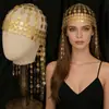 Corrente de Cabelo com Franjas de Moedas, Venda Quente Transfronteiriça, Estilo Étnico Retrô, Acessório de Cabelo Dourado Exagerado Exótico Multicamadas Estilo Palaciano