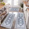 Tapete de Piso para Cozinha Estilo Persa Marroquino, Estilo Étnico Retrô, Antiderrapante, Absorvente de Água, Secagem Rápida, Resistente à Sujeira, Diatomáceas, Tapete Longo para Pés