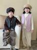 Chaleco para Niños Ropa de Invierno para Niños y Niñas con Forro Polar Engrosado Uniforme Escolar Artefacto Base Chaleco Cálido para Llevar Bebé