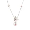 Colar Feminino Borboleta de Zircônia Cúbica Pérola Corrente de Clavícula Design de Nicho Corrente para Suéter Doce Elegante de Luxo Leve