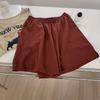 Pantalones con Abertura Lateral Color Sólido Versátil Holgados Casuales Frescos Cintura Elástica Pantalones Cortos de Tres Cuartos Pantalones Cortos de Pierna Ancha para Mujer Verano Pantalones Cortos Calientes