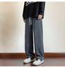 Pantalones casuales sueltos y rectos de estilo coreano de primavera y otoño para hombre, de moda, para deportes, estilo Hong Kong, pantalones retro de moda.
