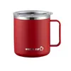 Tazas con Múltiples Opciones, Tazas de Café de Acero Inoxidable, Anticaídas, a Prueba de Polvo, Doble Capa, Antiescaldado, Adecuadas para Uso en Dormitorio, Hogar y Oficina