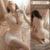 Camisola Feminina Sexy Renda Madura Humor de Verão Lingerie Saia Justa ao Corpo Senso de Alto Padrão Transparente Saia de Mãezinha Estilo Puro Desejo