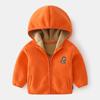 Abrigo para niño, otoño e invierno, forro polar, con capucha, novedad de otoño de 2021, abrigo de lana para niño de mediana edad.