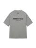 Camiseta con Estampado de Niebla Multilínea Essentialszone Laminada Corte Holgado Cuello Redondo Moda Urbana Marca de Ropa Par de Hombres y Mujeres Mangas Cortas