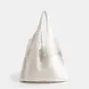 Bolsa feminina estilo coreano chique retrô vazada nova bolsa de mão bolsa de ombro bolsa de tricô bolsa de fio bolsa transversal grande