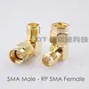 Conector RF Coaxial Adaptador SMA Macho a Hembra Conector en Ángulo Recto Smaj-Smak 90 Grados