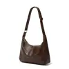 Bolso de Axila Bolso de Gran Capacidad para Mujer 2026 Nuevo Estilo Popular Maillard Retro Moda de Alta Gama Bolso de Hombro para Viajes