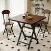 Mesa Plegable Pequeña Mesa de Comedor para Hogar Apartamento Pequeño Casa de Alquiler Simple Puesto Portátil al Aire Libre Mesa Cuadrada de Comedor