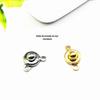 Vácuo elétrico 18K aço aço snap fivela pulseira colar fivela redonda diy acessórios artesanais fivela de joias