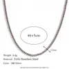 Moda Europea y Americana Elegante Sencillo Cadena de Caja de Acero de Titanio Cadena para la Cintura Acero Inoxidable Chapado en Oro de 18K Cadena Lisa Pulsera Tobillera