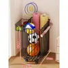 Cesta de Almacenamiento para Esterillas de Yoga Estante Móvil para Equipo de Fitness del Hogar Organizador de Herramientas Deportivas y Pelotas