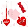 Decoración creativa para el Día de San Valentín, cuentas de madera, manualidades en forma de corazón, colgante, boda, suministros para decoración de paredes de bodas, cuentas
